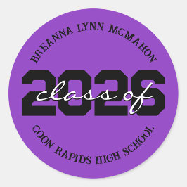 Aufkleber für lila und schwarze Personalisierte Ab