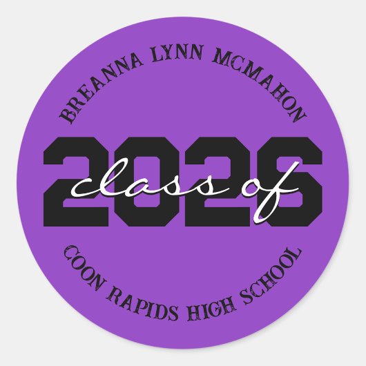 Aufkleber für lila und schwarze Personalisierte Ab
