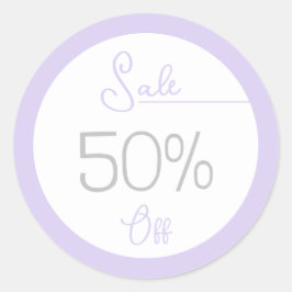 Aufkleber für lila Werbeaktionen in Pastell