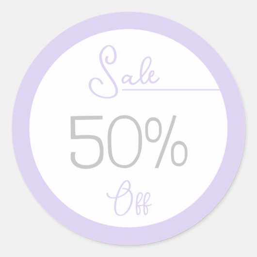 Aufkleber für lila Werbeaktionen in Pastell (Vorderseite)