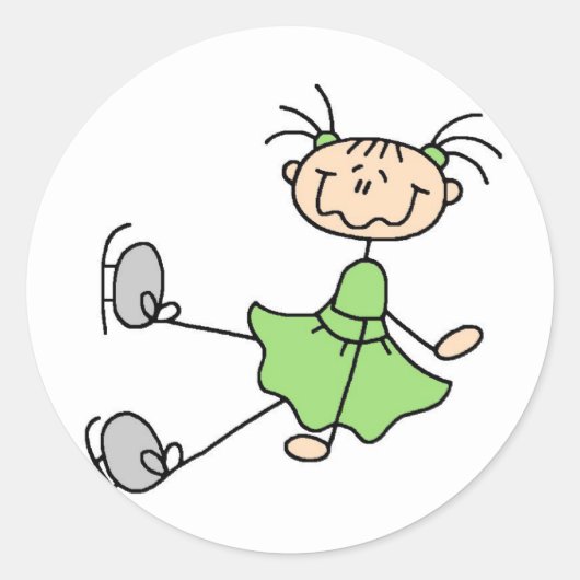 Aufkleber für Mädchen in grünen Eis (Vorderseite)