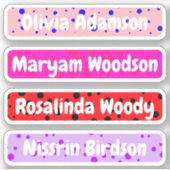 Aufkleber für Mädchen (wasserdichte Etiketten) (Vorderseite)