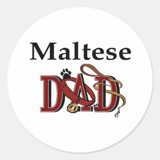 Aufkleber für maltesischen Vater (Vorderseite)