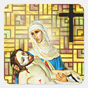Aufkleber für Mary und Jesus