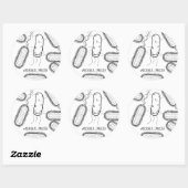 Aufkleber für Mikroben (Blatt)