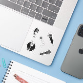 Aufkleber für Mikrofone (Laptop mit iPhone)