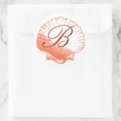 Aufkleber für Mit Monogramm Muschel (Tasche)