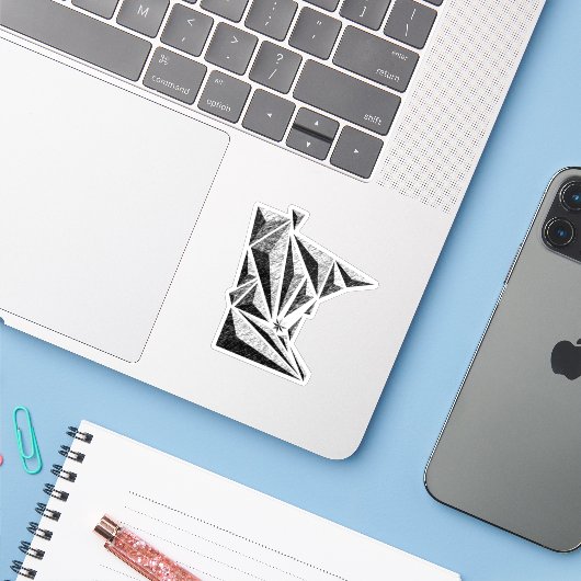 Aufkleber für MN-Staat (Laptop mit iPhone)