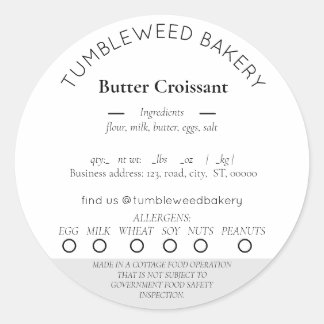 Aufkleber für moderne Hütte und Lebensmittelrecht