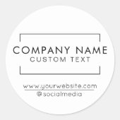 Aufkleber für moderne Kleinunternehmen (Vorderseite)