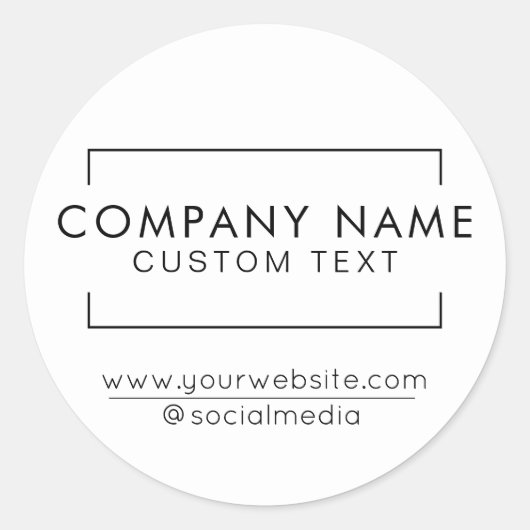 Aufkleber für moderne Kleinunternehmen (Vorderseite)