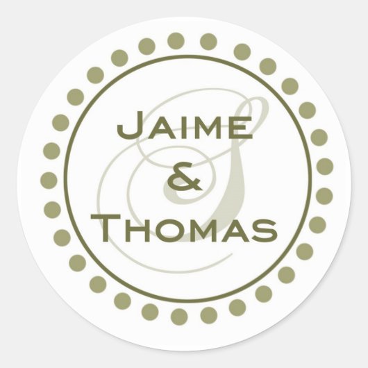 Aufkleber für Monogramm (Vorderseite)