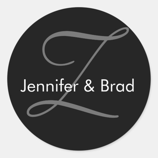 Aufkleber für Monogramm-Bräuchchen (Vorderseite)