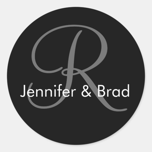 Aufkleber für Monogramm-Bräuchchen (Vorderseite)