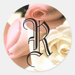 Aufkleber für Monogramm-Rose anpassbar