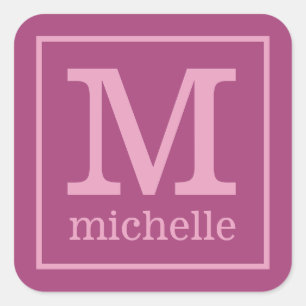 Aufkleber für Monogramm und Namen