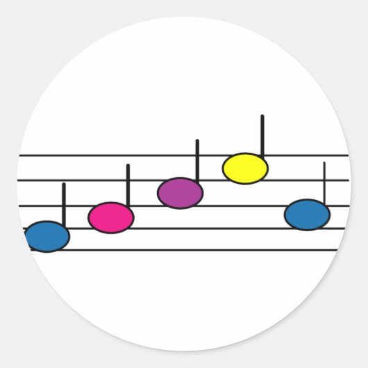 Aufkleber für Musiknote (Vorderseite)