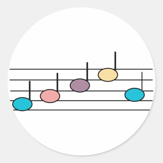 Aufkleber für Musiknote (Vorderseite)