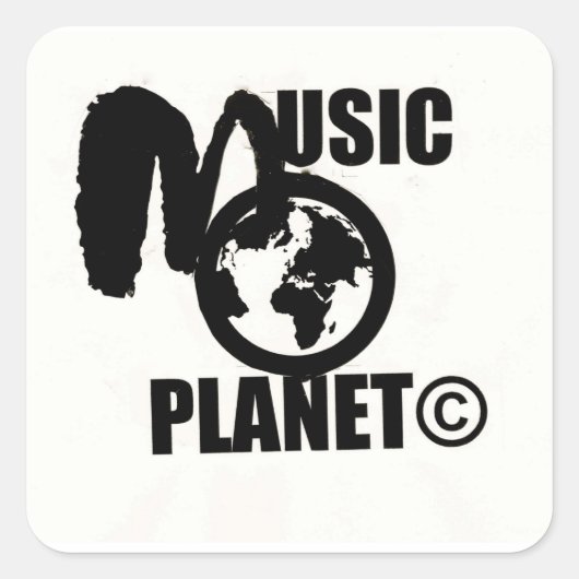 Aufkleber für MUSIKPLANET (Vorderseite)