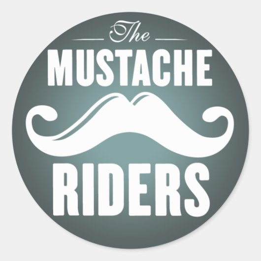 Aufkleber für Mustache-Riders - rund 15 cm (Vorderseite)