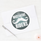 Aufkleber für Mustache-Riders - rund 15 cm (Umschlag)