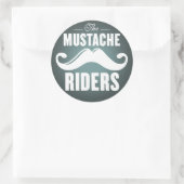 Aufkleber für Mustache-Riders - rund 15 cm (Tasche)