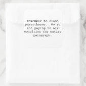 Aufkleber für nahe Klammern (Tasche)