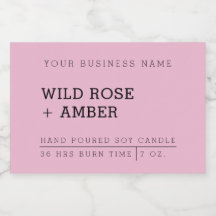 Aufkleber für natürliche Candle Pink-Produkte
