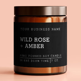 Aufkleber für natürliche Kerzen, schwarze Produktk