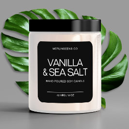 Aufkleber für natürliche Kerzen, schwarze Produktk