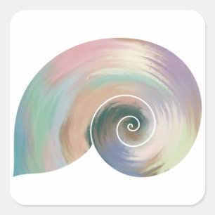 Aufkleber für Nautilus-Muschel im Acrylstil