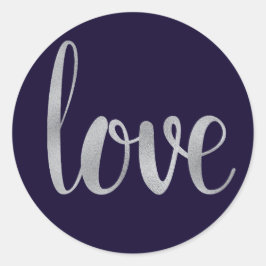 Aufkleber für Navy und silberne Liebe, Schriftart