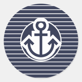 Aufkleber für Navy und White Anchor