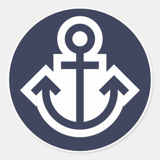 Aufkleber für Navy und White Anchor (Vorderseite)