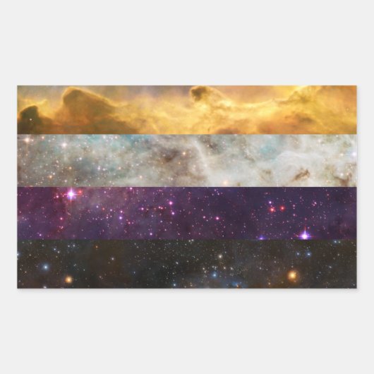 Aufkleber für nichtbinäre Nebulaflagge (Vorderseite)