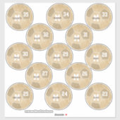 Aufkleber für niedlich-goldfarbene Fußball-Einzels (Blatt)