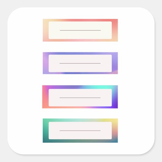 Aufkleber für niedliche Bezeichnung (Vorderseite)