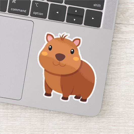 Aufkleber für niedliche Capybara-Cartoon (Detail)