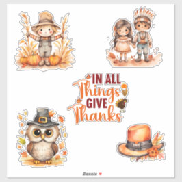 Aufkleber für niedliche Erntedank