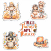 Aufkleber für niedliche Erntedank (Vorderseite)