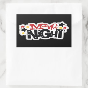 Aufkleber für niedliche Filmnacht