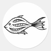 Aufkleber für niedliche Fischplaner (Vorderseite)