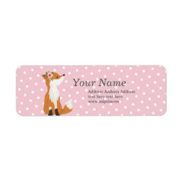 Aufkleber für niedliche Fuchs-Rücksendeadresse