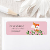 Aufkleber für niedliche Fuchs-Rücksendeadresse (Insitu)