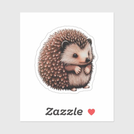 Aufkleber für niedliche Igel (Blatt)