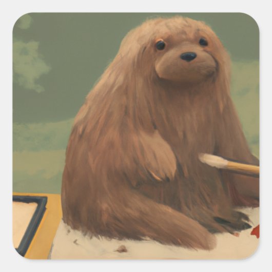 Aufkleber für niedliche Pelzhunde (Vorderseite)