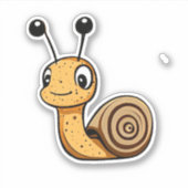 Aufkleber für niedliche Schnecke Cartoon (Vorderseite)