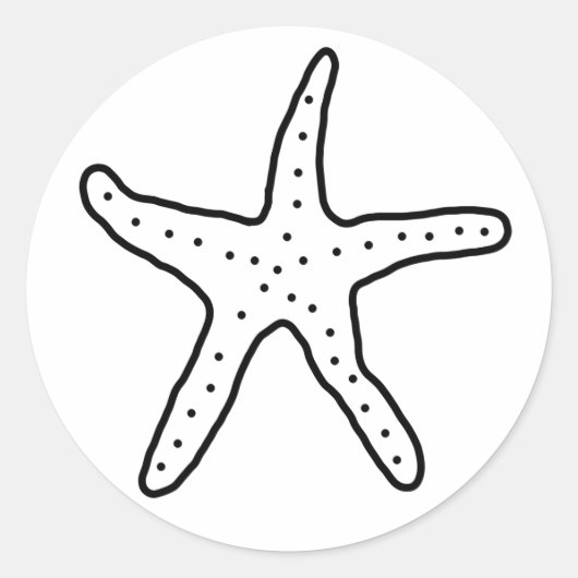Aufkleber für niedliche Seesterne (Vorderseite)