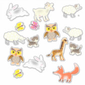 Aufkleber für niedliche Tiere (Vorderseite)