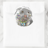 Aufkleber für niedliche und farbige Mischrasse (Tasche)